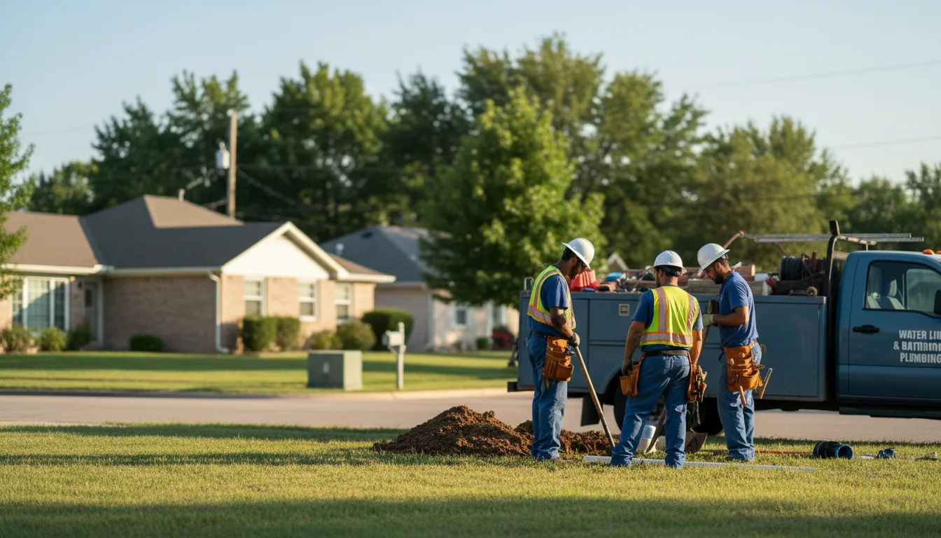 Residential water line and bathroom plumbing service in Pittsboro, IN